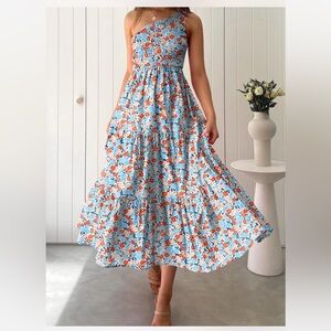 Maxi dress, tiered long sun dress
